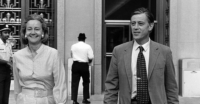 The Post's Katharine Graham and Ben Bradlee after winning a ruling in the 1971 Pentagon Papers case.