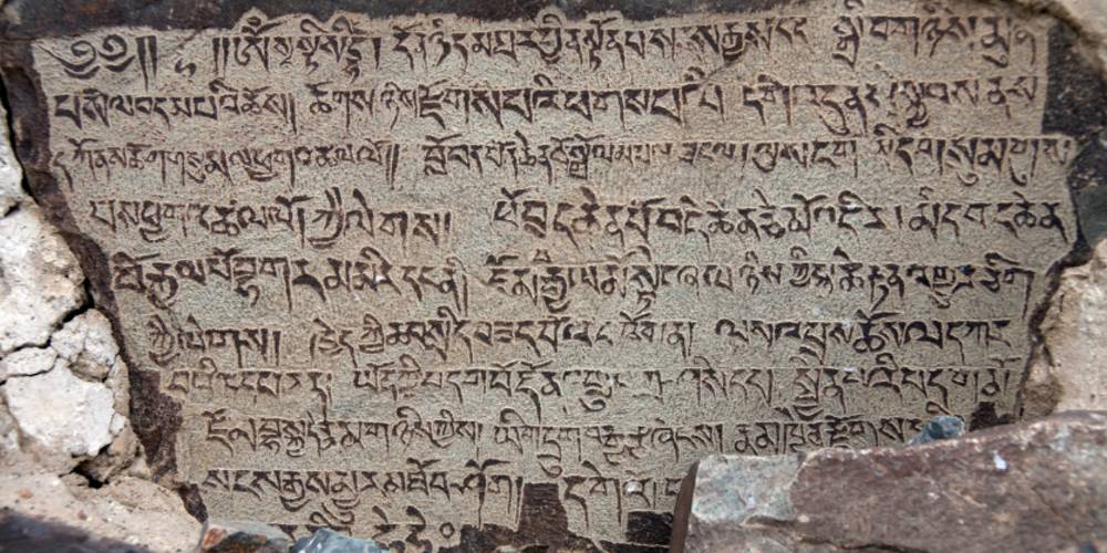 A royal inscription engraved on stone at Hunder in the Shyok Valley, mentioning King Bhagaram Mir. (Shiv Kunal Verma/KaleidoIndia)